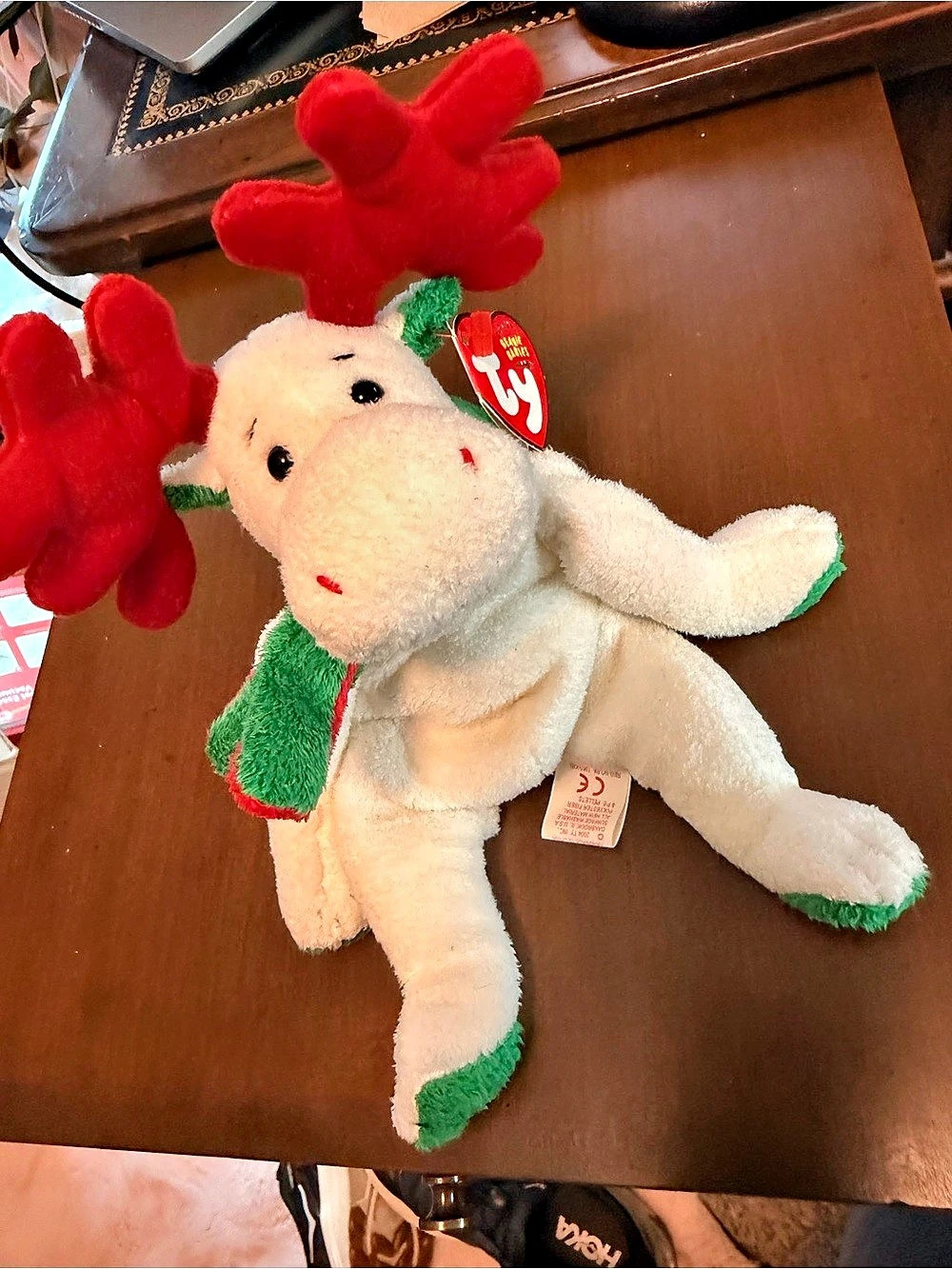 Ty Beanie Babies Moosletoe Moose Plush Holiday Stuffed Animal